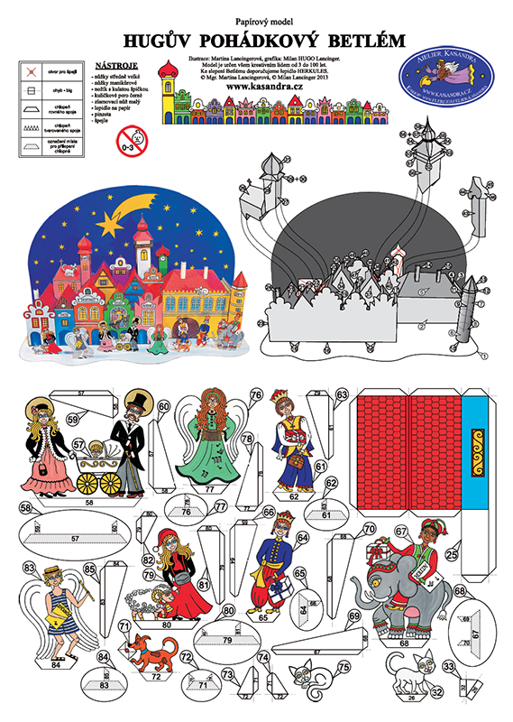 Betlém vystřihovánka strana 1.