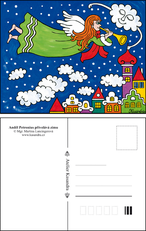 Pohlednice-Anděl Petronius přivolává zimu.png