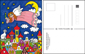 Pohlednice-Andílek Florian nad střechami.png